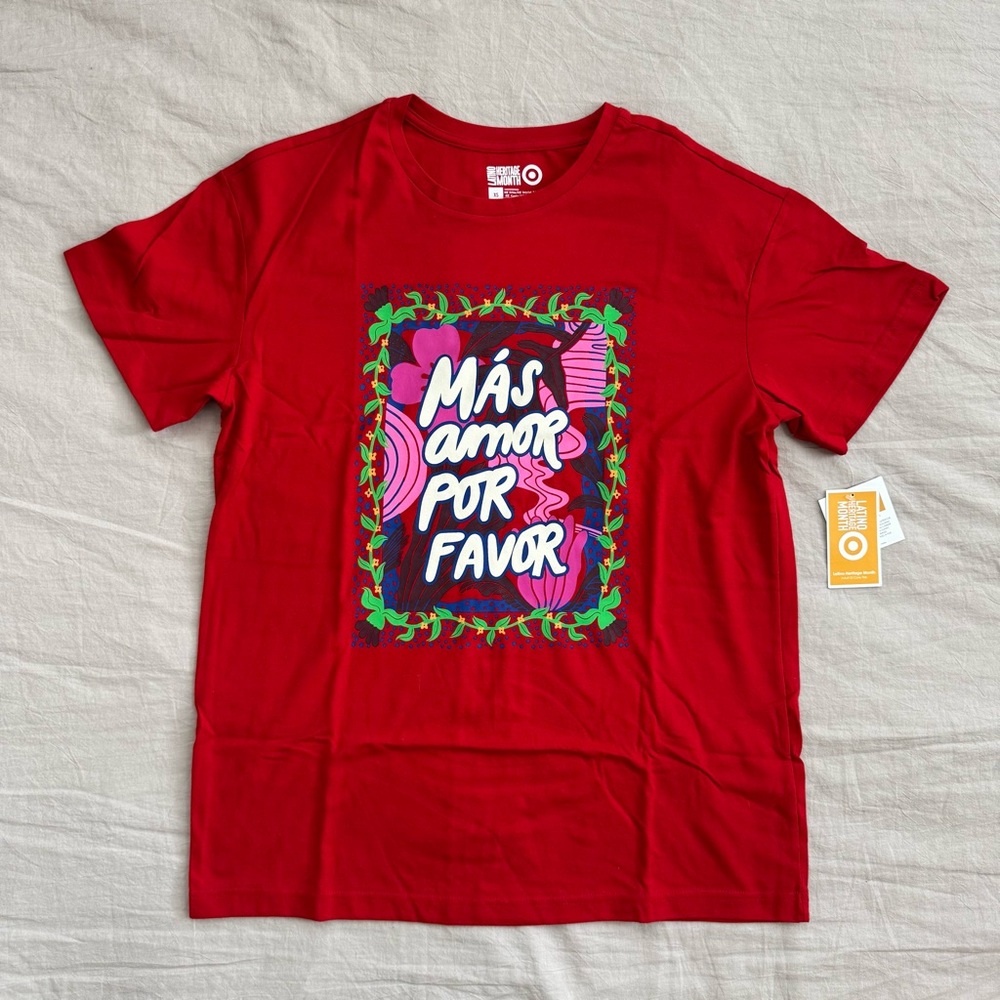 “Más Amor Por Favor” Graphic Tee – Red – NWT – Target x Latino Heritage Month